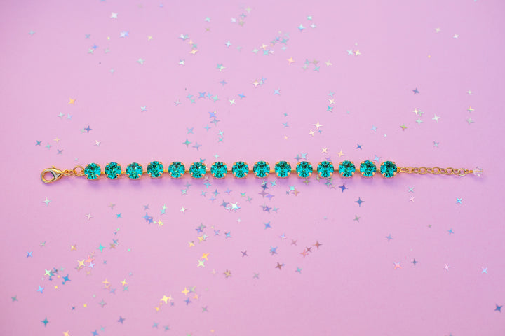 8mm Crystal Bracelet: Seaside Crystals