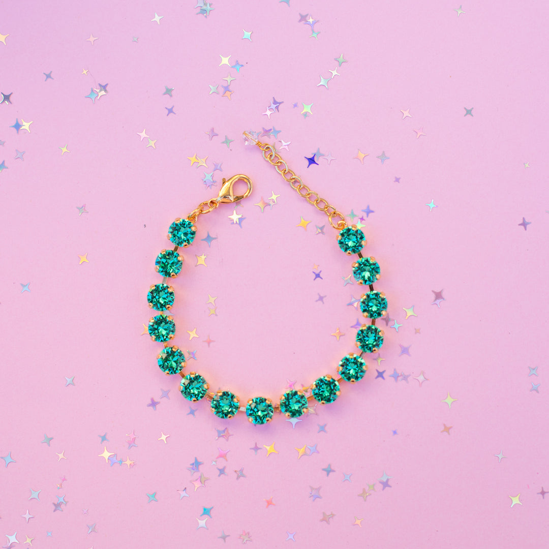 8mm Crystal Bracelet: Seaside Crystals