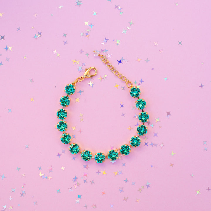 8mm Crystal Bracelet: Seaside Crystals