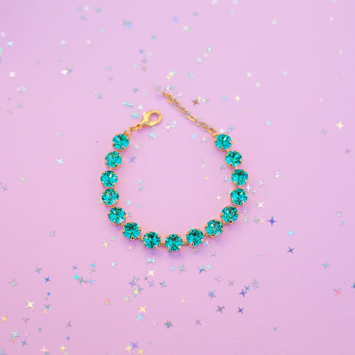 8mm Crystal Bracelet: Seaside Crystals