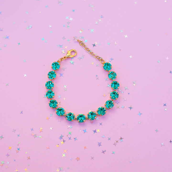 8mm Crystal Bracelet: Seaside Crystals