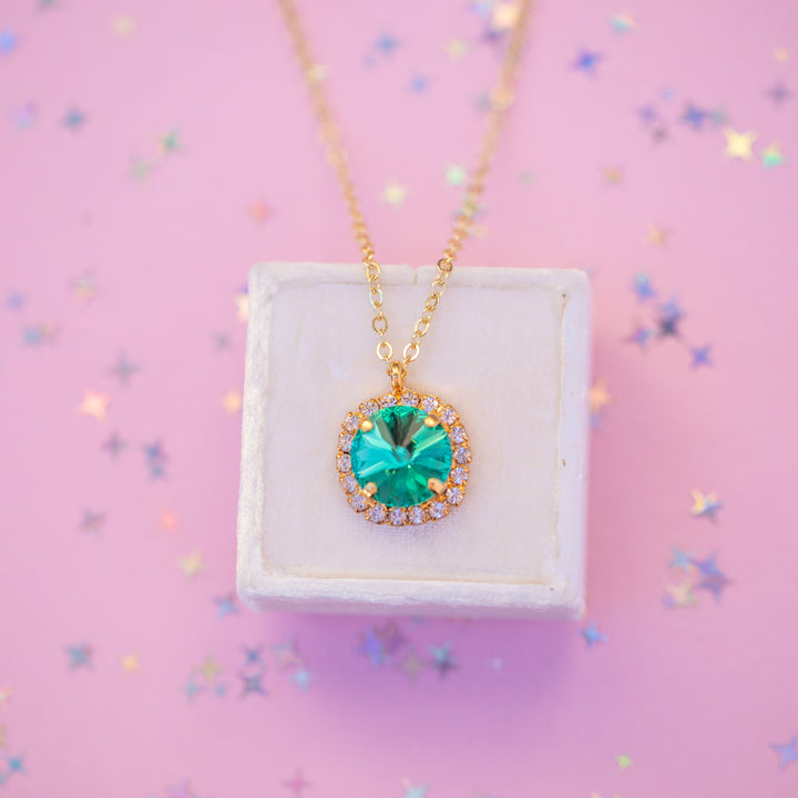 12mm Rivoli Halo Necklace: SEASIDE