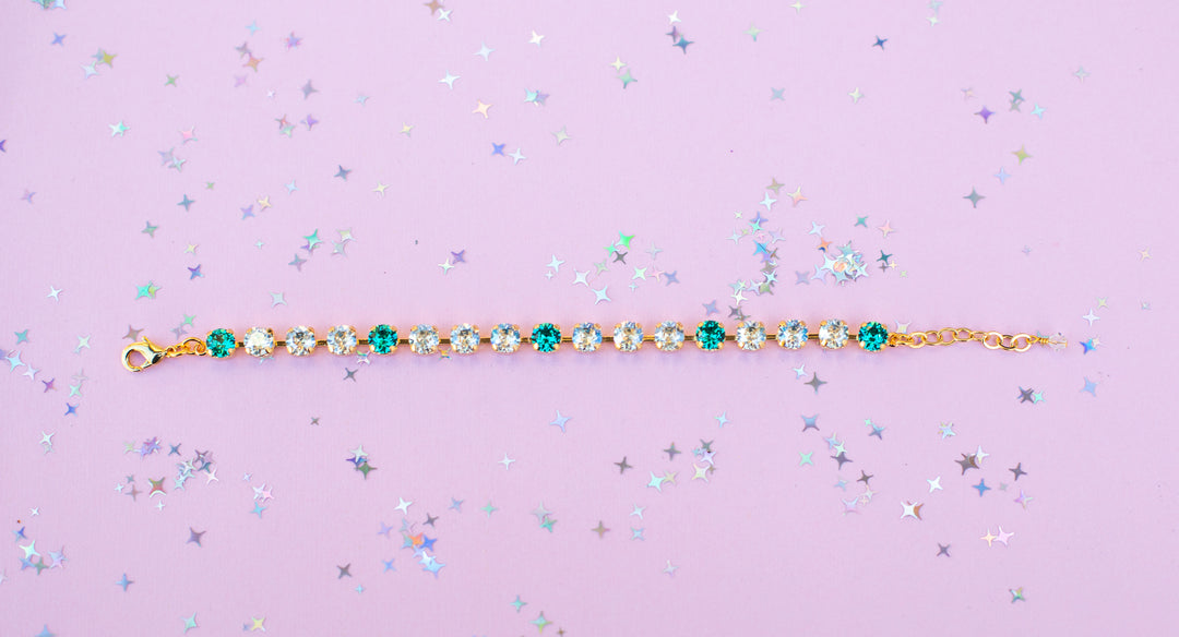 6mm Crystal Bracelet: Moonlight & Seaside