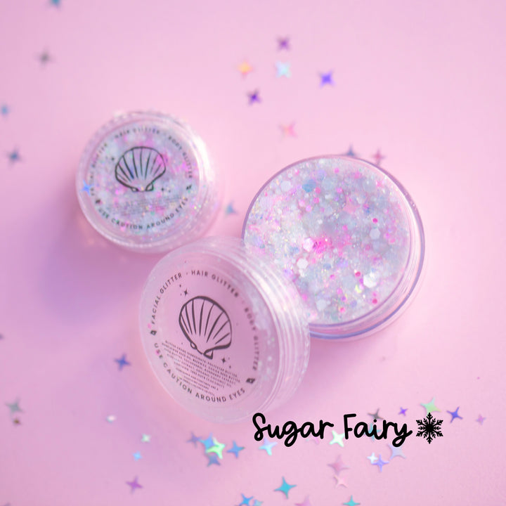 Glitter Creme: Sugar Fairy Body Glitter with Snowflake shapes