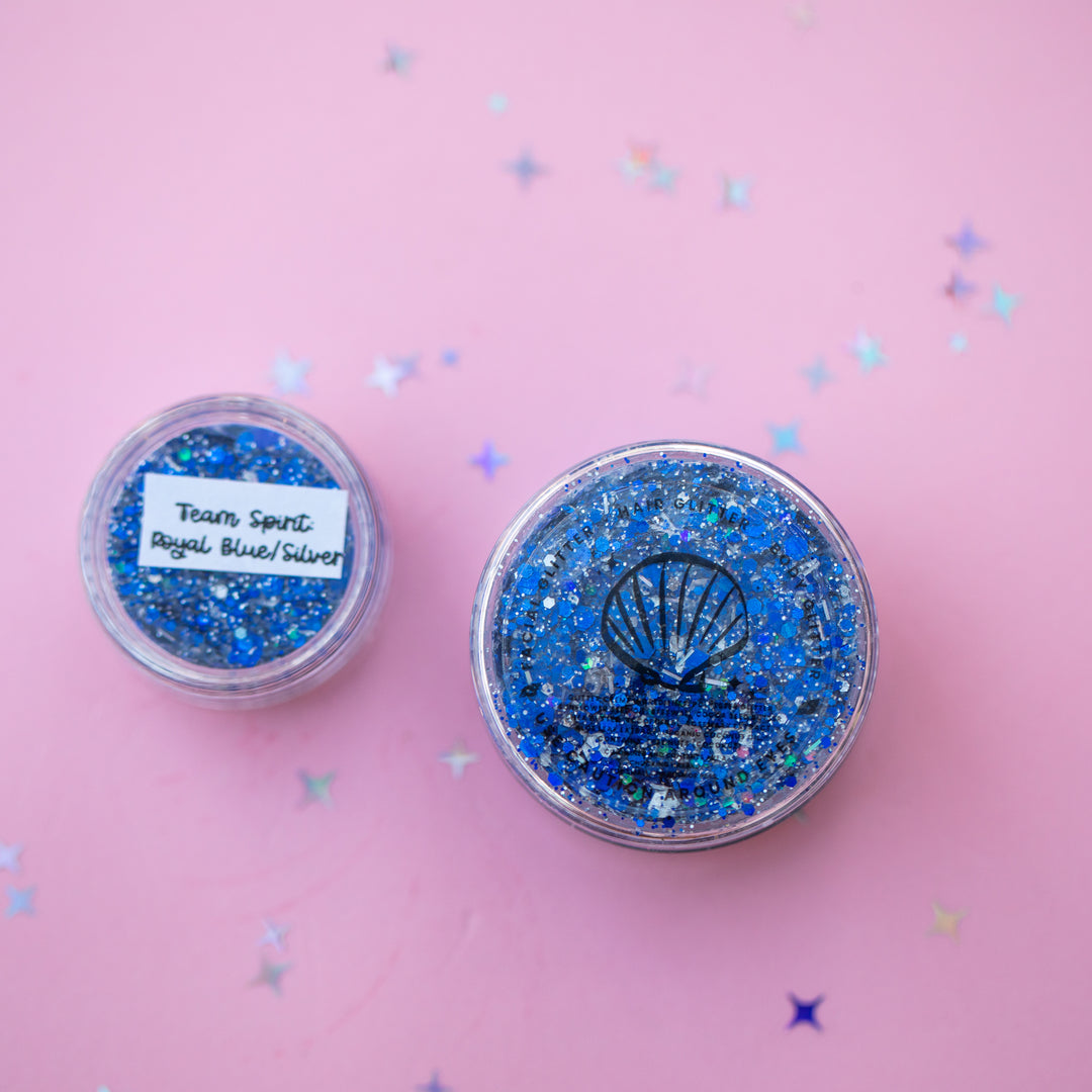 Glitter Creme: Team Spirit: Royal Blue + Silver Body Glitter