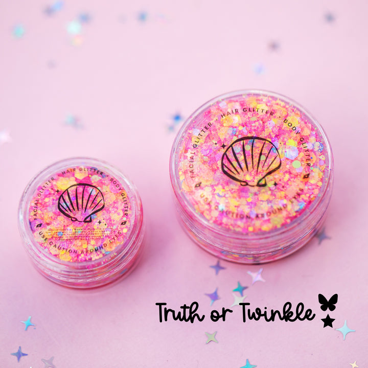 Glitter Creme: Truth or Twinkle with Butterfly and Star shaped Glitter