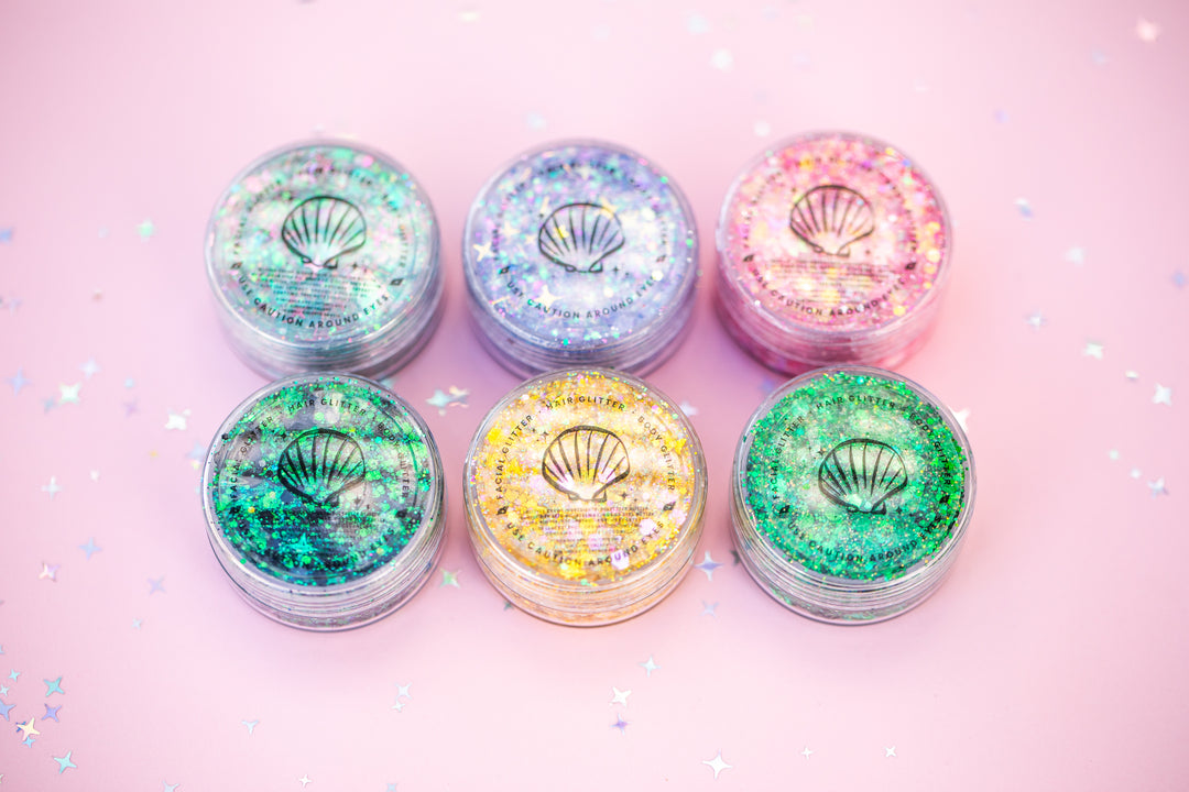 Glitter Creme: Pink Goes Good With Green Collection - set of 6 glitters